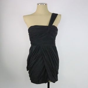 LaRok Luxe Black One Shoulder Dress Women’s Small